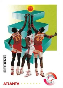 1991-92 SkyBox Dominique Wilkins / Kevin Willis TW #459 card image