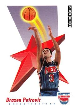 1991-92 SkyBox Drazen Petrovic #186 card image
