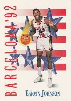 1991-92 SkyBox Earvin Johnson USA #533 card image
