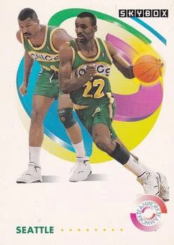 1991-92 SkyBox Eddie Johnson / Ricky Pierce TW #483 card image