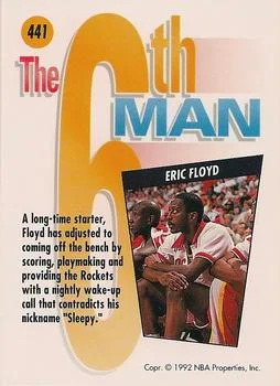 1991-92 SkyBox Eric Floyd SM #441 card back image