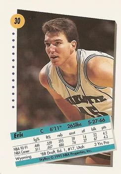 1991-92 SkyBox Eric Leckner #30 card back image