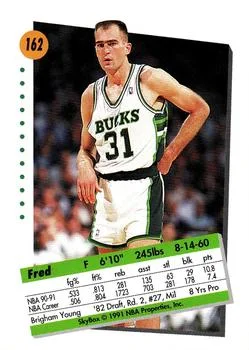1991-92 SkyBox Fred Roberts #162 card back image