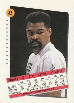 1991-92 SkyBox James Edwards #82 card back image