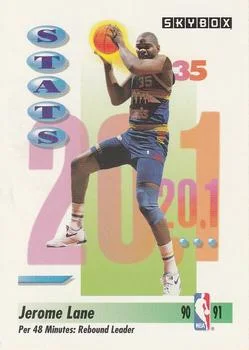 1991-92 SkyBox Jerome Lane STATS #305 card image