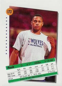 1991-92 SkyBox Jerome Richardson #173 card back image