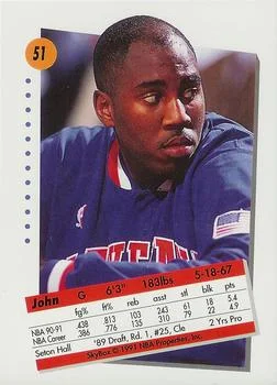 1991-92 SkyBox John Morton #51 card back image