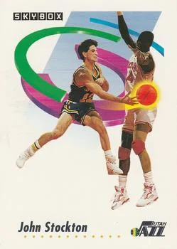 1991-92 SkyBox John Stockton #285 card image