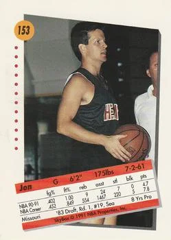 1991-92 SkyBox Jon Sundvold #153 card back image