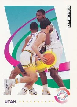 1991-92 SkyBox Karl Malone / John Stockton TW #484 card image