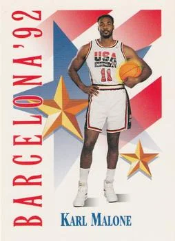 1991-92 SkyBox Karl Malone USA #535 card image