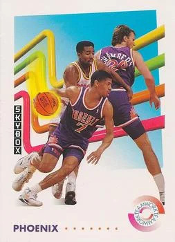 1991-92 SkyBox Kevin Johnson / Tom Chambers TW #479 card image