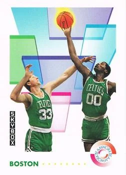 1991-92 SkyBox Larry Bird / Robert Parish TW #460 card image