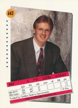 1991-92 SkyBox Les Jepsen #643 card back image