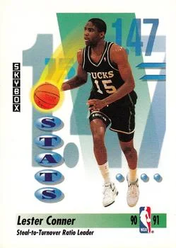 1991-92 SkyBox Lester Conner STATS #299 card image