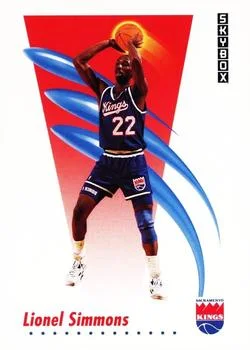 1991-92 SkyBox Lionel Simmons #250 card image