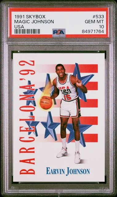 1991-92 SkyBox Magic Johnson USA #533 card image