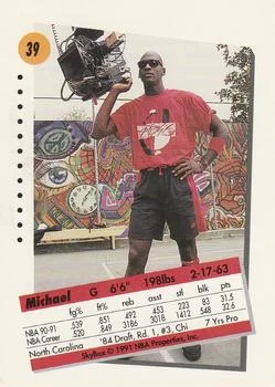 1991-92 SkyBox Michael Jordan #39 card back image