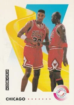 1991-92 SkyBox Michael Jordan / Scottie Pippen TW #462 card image