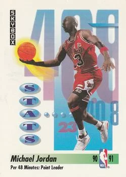 1991-92 SkyBox Michael Jordan STATS #307 card image