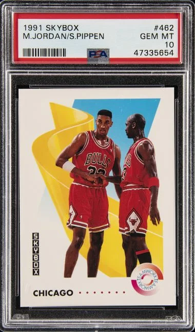 1991-92 SkyBox Michael Jordan/Scottie Pippen #462 card image