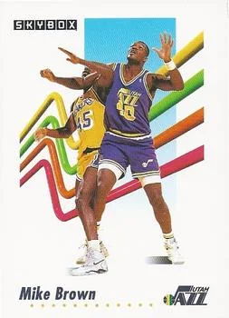 1991-92 SkyBox Mike Brown #277 card image