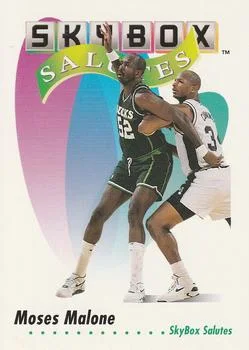 1991-92 SkyBox Moses Malone SAL #574 card image