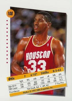1991-92 SkyBox Otis Thorpe #108 card back image