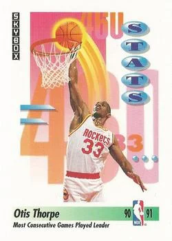 1991-92 SkyBox Otis Thorpe STATS #302 card image