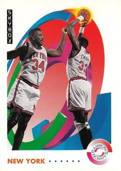 1991-92 SkyBox Patrick Ewing / Charles Oakley TW #476 card image