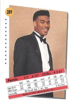 1991-92 SkyBox Pervis Ellison #289 card back image