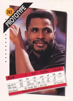 1991-92 SkyBox Buck Williams PROTO [Prototypes] Prototypes #242 card back image