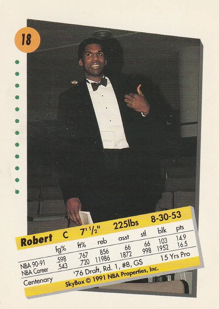 1991-92 SkyBox Robert Parish #18 card back image