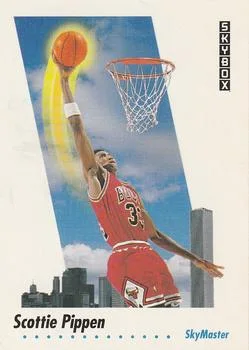 1991-92 SkyBox Scottie Pippen SKM #586 card image