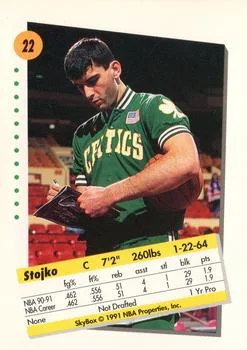 1991-92 SkyBox Stojko Vrankovic #22 card back image