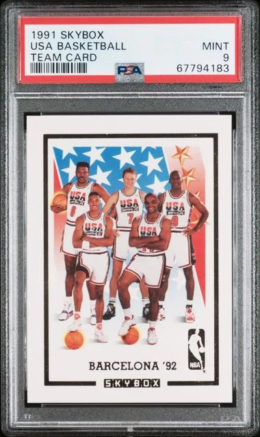 1991-92 SkyBox Team Card USA Basketball #no-number card image