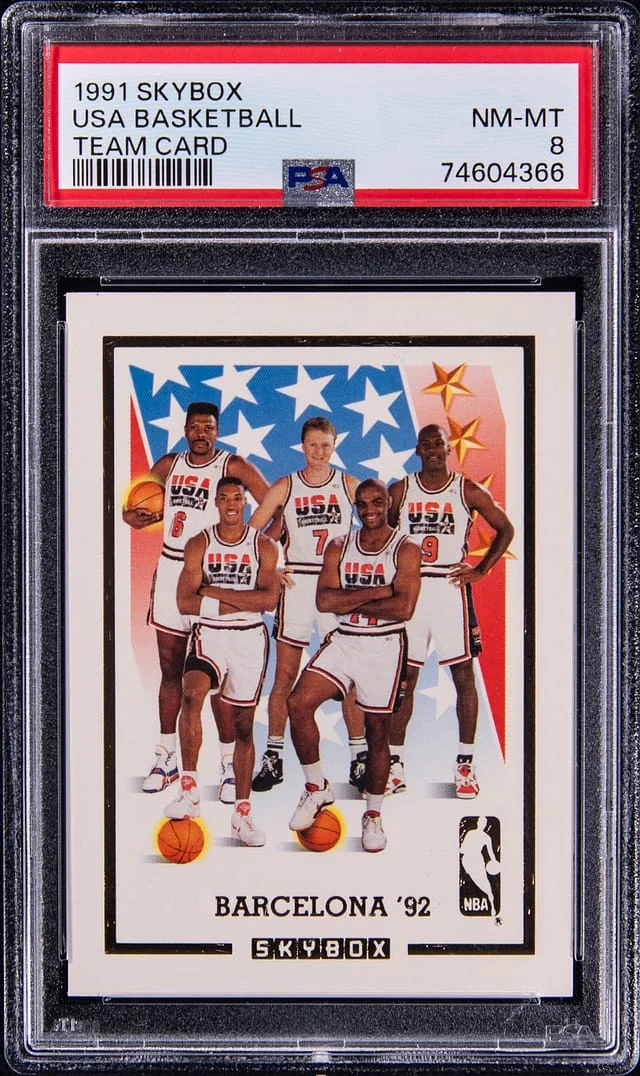 1991-92 SkyBox Team Card USA Basketball Team #no-number card image