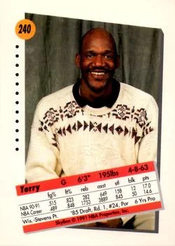 1991-92 SkyBox Terry Porter #240 card back image