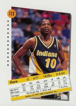 1991-92 SkyBox Vern Fleming #112 card back image