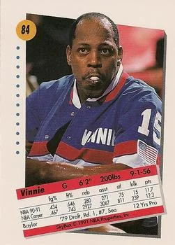 1991-92 SkyBox Vinnie Johnson #84 card back image