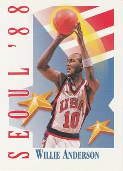 1991-92 SkyBox Willie Anderson USA #547 card image