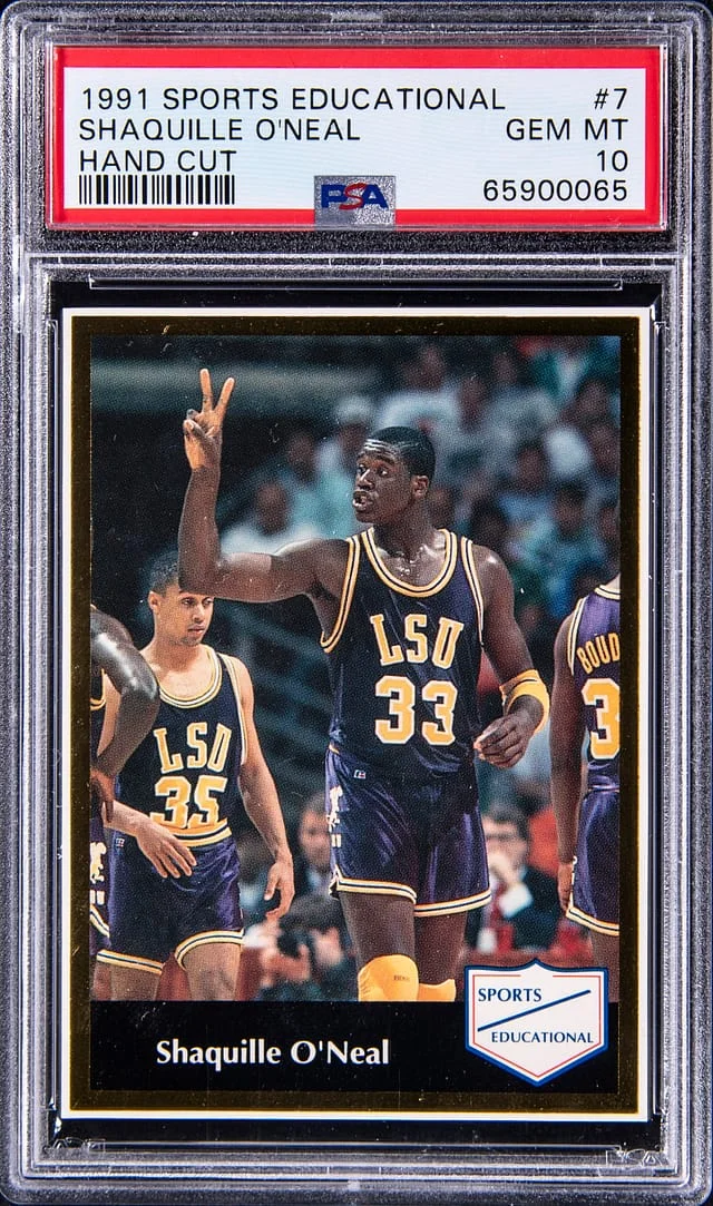 1991-92 Sports Educational Hand Cut Shaquille O'Neal #7 card image