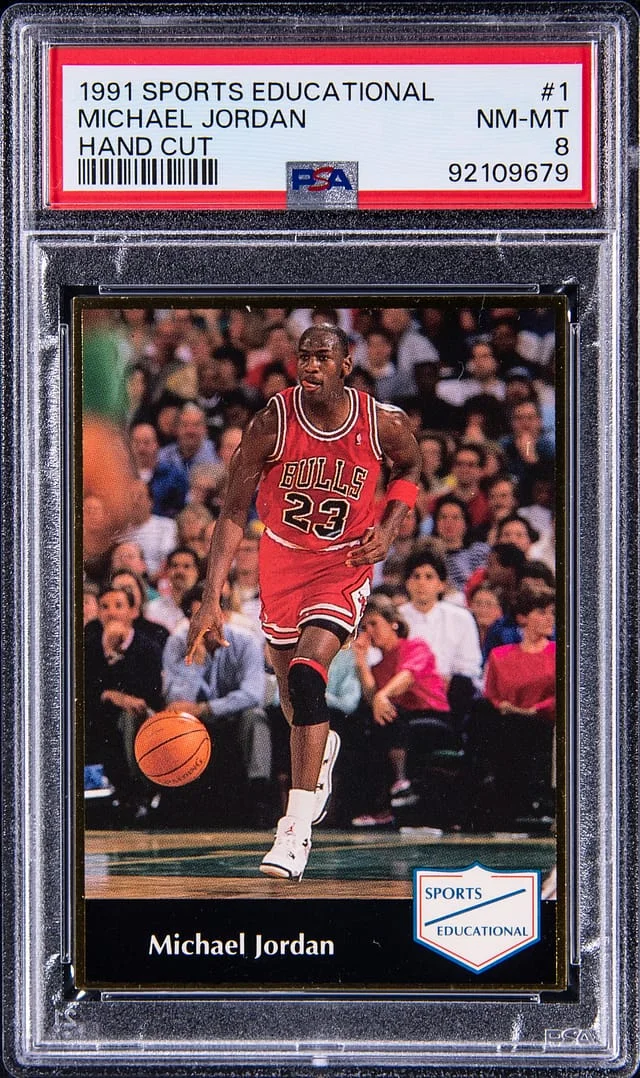 1991-92 Sports Educational Michael Jordan, Hand-Cut #1 card image