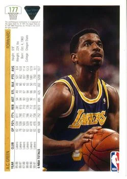 1991-92 Upper Deck A.C. Green #177 card back image