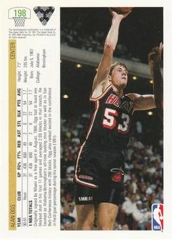 1991-92 Upper Deck Alan Ogg #198 card back image