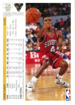 1991-92 Upper Deck Andre Turner #134 card back image