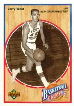 1991-92 Upper Deck Jerry West [Basketball Heroes: Jerry West Box Bottoms 5x7] Basketball Heroes: Box Bottoms 5x7 #1 card image