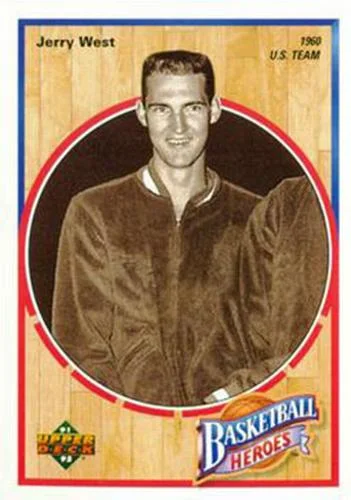 1991-92 Upper Deck Jerry West [Basketball Heroes: Jerry West Box Bottoms 5x7] Basketball Heroes: Box Bottoms 5x7 #2 card image