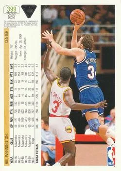 1991-92 Upper Deck Bill Wennington #399 card back image