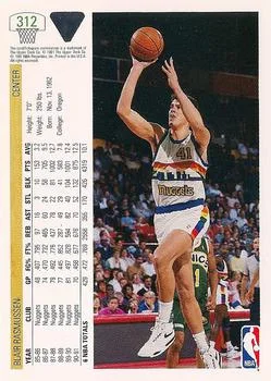 1991-92 Upper Deck Blair Rasmussen #312 card back image